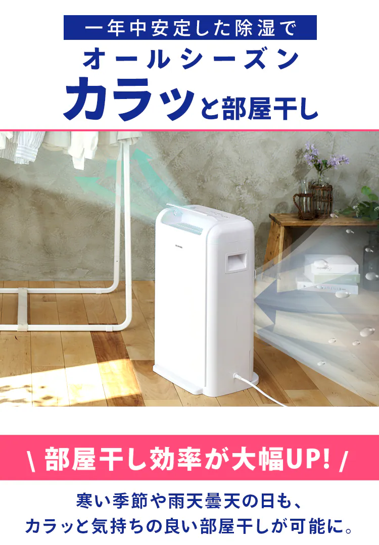 除湿機 デシカント式 20畳 8.0L IJD-K80 静音 4