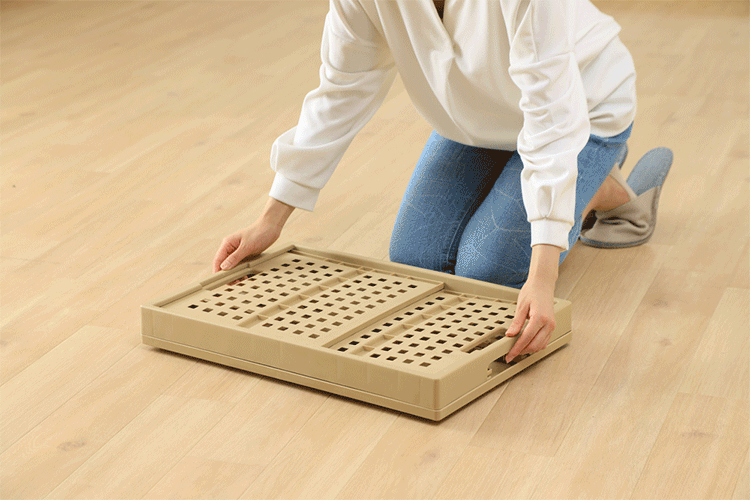 収納ボックス 折りたたみコンテナ メッシュ 52L OC-OD52 カーキ5