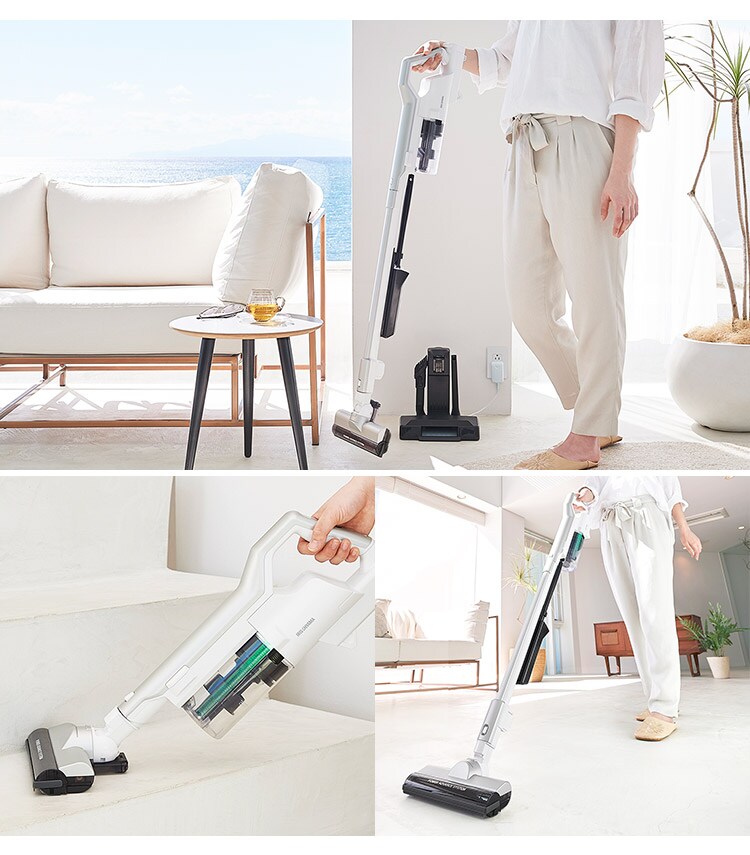 スティッククリーナー 軽量タイプ サイクロン モップ付き SCD-120P-W ホワイト6