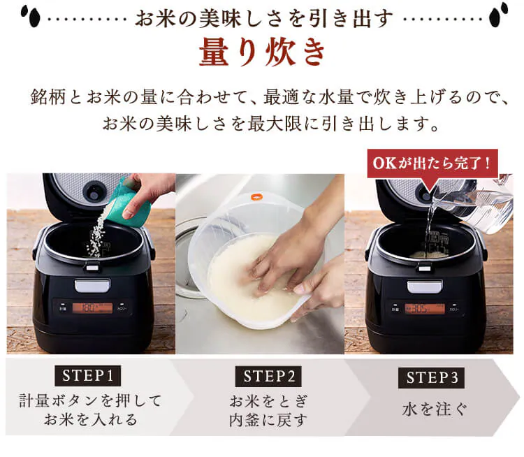 量り炊き