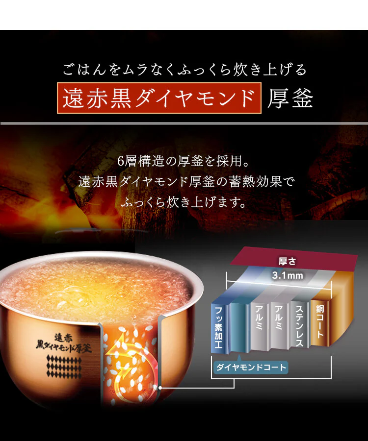 遠赤黒ダイヤモンド厚釜