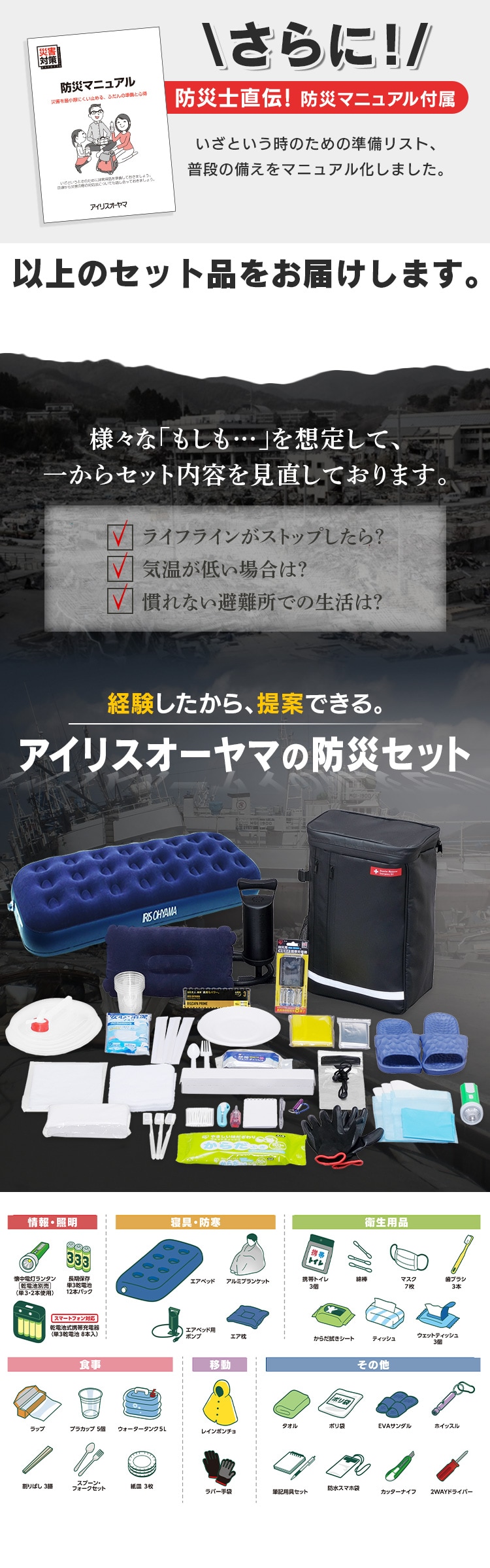 防災士監修 防災リュック 1人用 31点 防災セット 防災グッズ BS1319