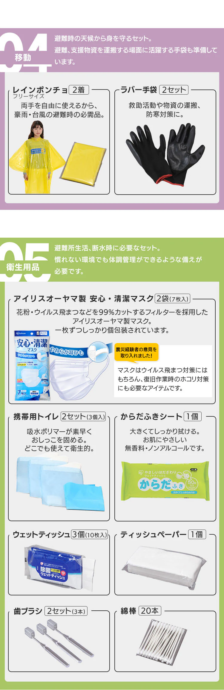 防災リュック 2人用 42点 防災セット 防災グッズ BS2427