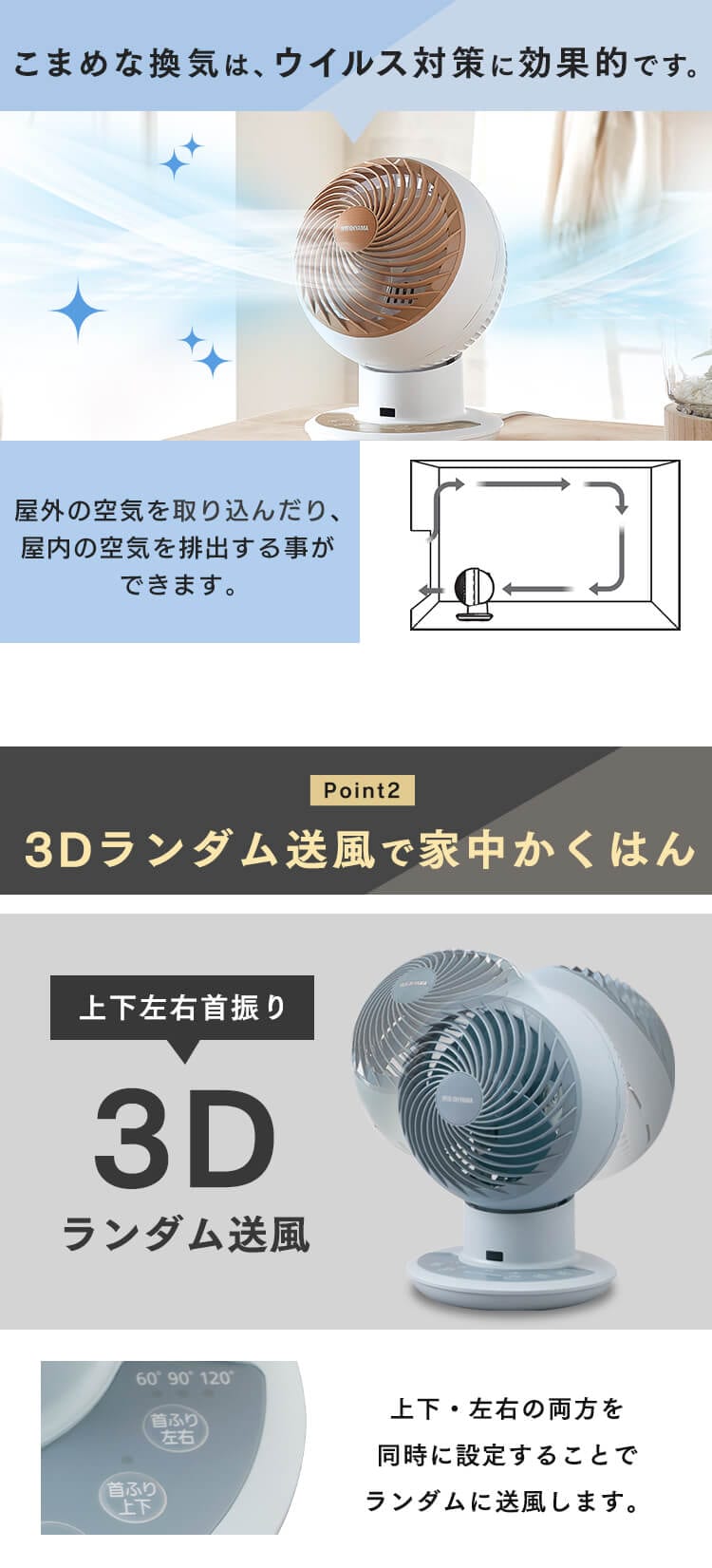 サーキュレーターアイ DC JET 24畳 WOOZOOモデル PCF-SDCC15T 全3色6