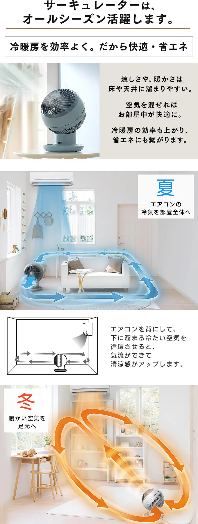 サーキュレーターアイ DC JET 24畳 WOOZOOモデル PCF-SDCC15T 全3色13