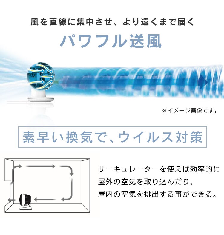 【訳あり】サーキュレーター 16畳 DCモーター PCF-BD15T 全3色4
