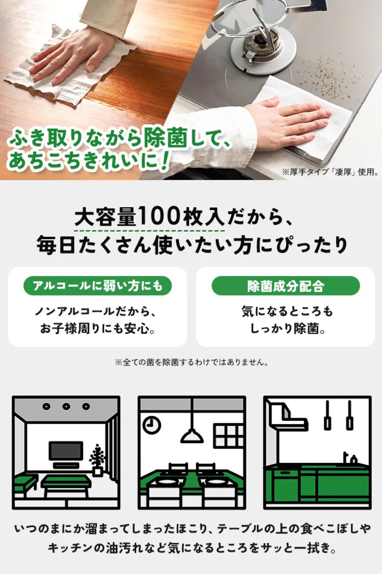 ウェットティッシュ ノンアルコール 詰替 WTT-100N2