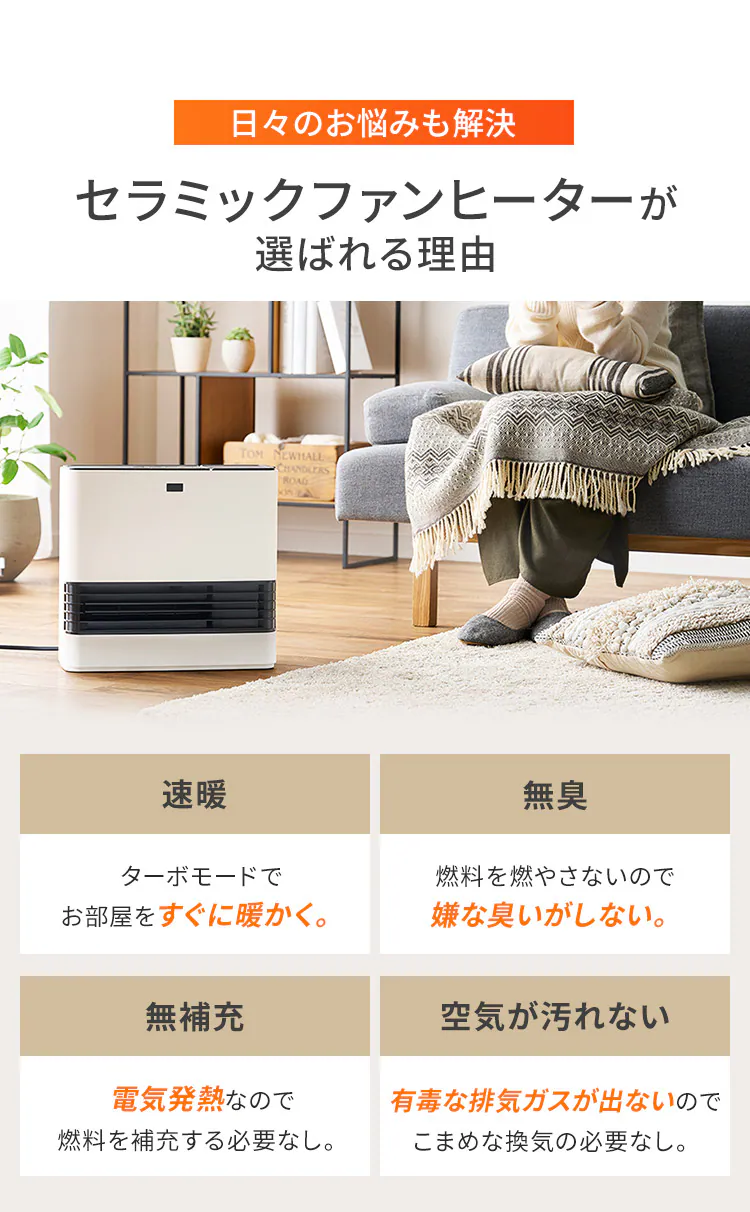 セラミックヒーター 大風量 加湿機能 人感センサー イオン搭載 PCH-HM12B-H グレー9