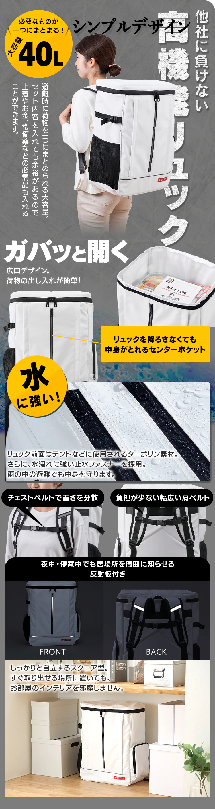 防災リュック 2人用 62点 食品付き 防災セット 防災グッズ NBS2-62  3