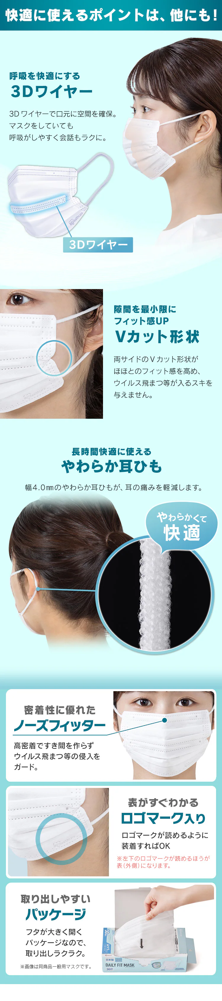 医療用マスク ふつうサイズ 30枚入  ナノエアーマスク4