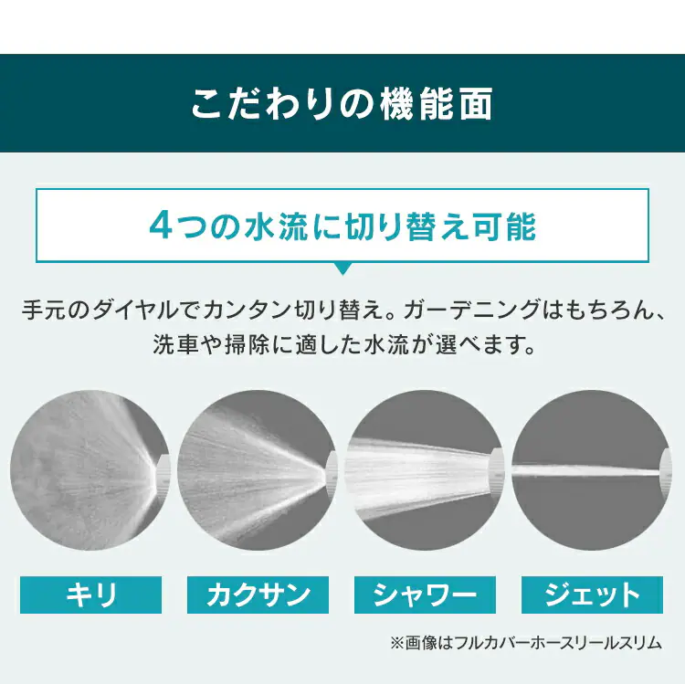 ホースリール 20m フルカバー コンパクト 軽量 水流切り替え4種 2wayタイプ ネット限定カラー FCH-20MP ブラウン【2年保証付き】4