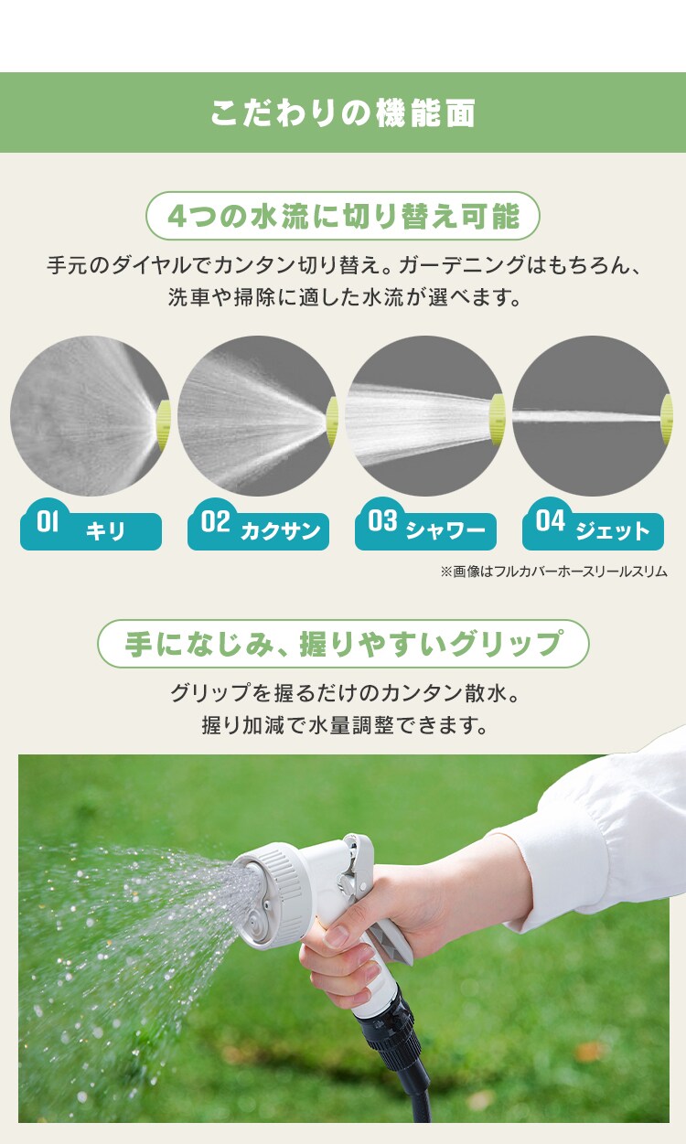フルカバーコンパクトホースリール20m FCH-20M 全2色 G291561F│アイリスプラザ│アイリスオーヤマ公式通販サイト