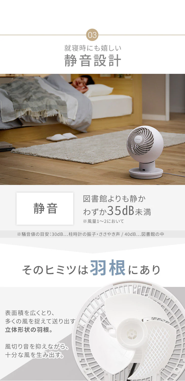 サーキュレーターアイ 上下左右首振り PCF-KSC151T-EC ホワイト7