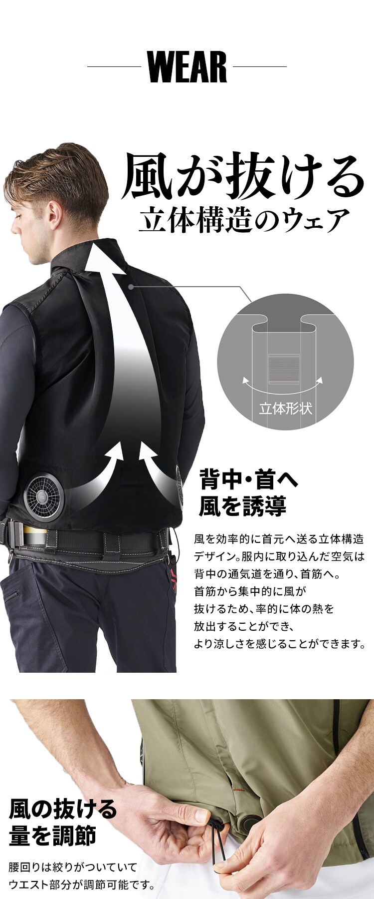 クールウェアFNCT PROベストセット FC22301-BES ベージュ Sサイズ4