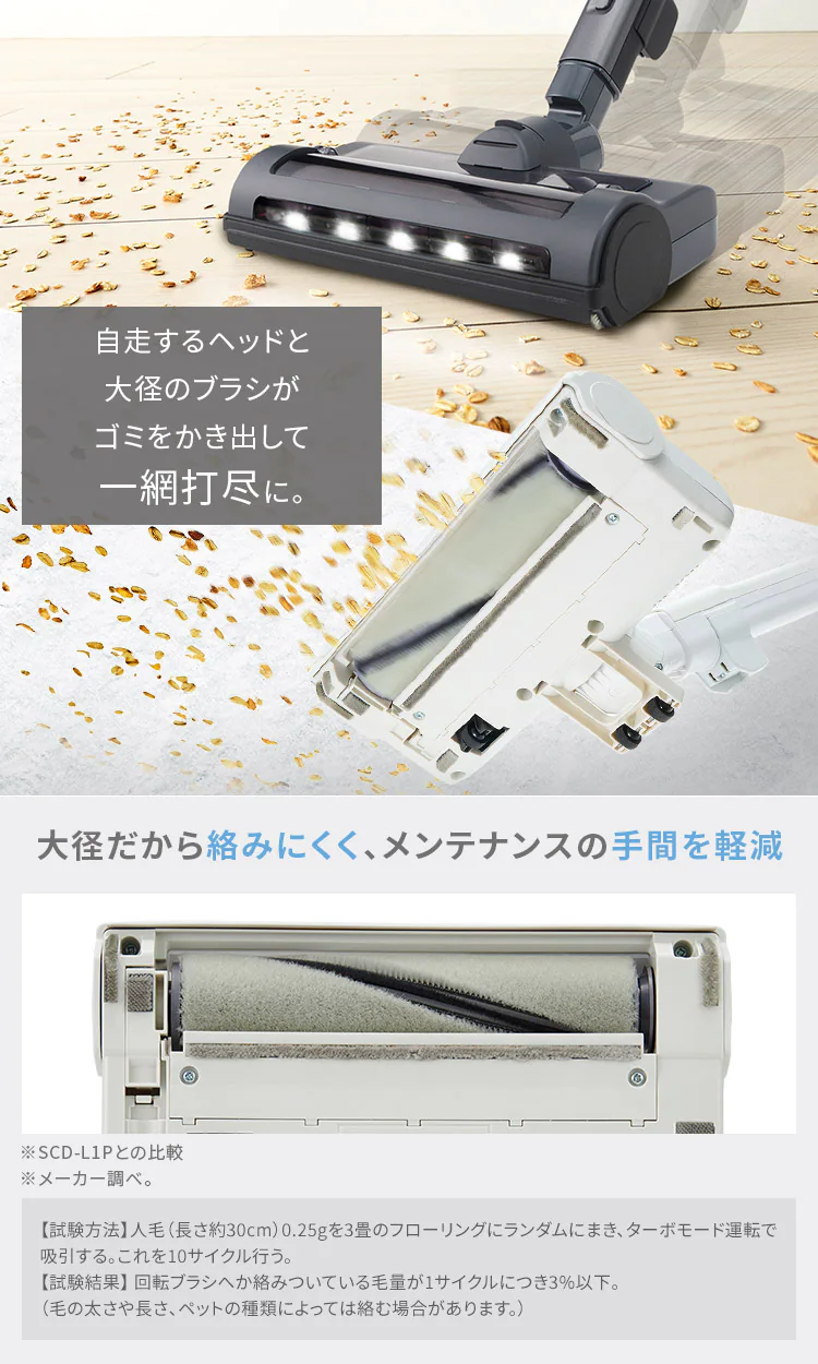 【50%OFFSALE】 【アタッチメント5点セット】daspo 掃除機 コードレス サイクロン モップ付 SCD-S1P-W 置くだけで充電 ホワイト 5