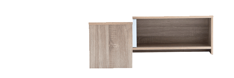 テレビ台 伸縮 STS-D90-WW/LN ライトナチュラル/ホワイト1