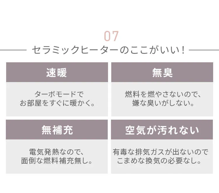 セラミックヒーター 大風量 スリム 上下ルーバー ACH-S12A-P ピンク8