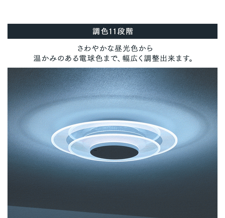 LEDシーリングライト パネルライト 8畳 音声操作付 6