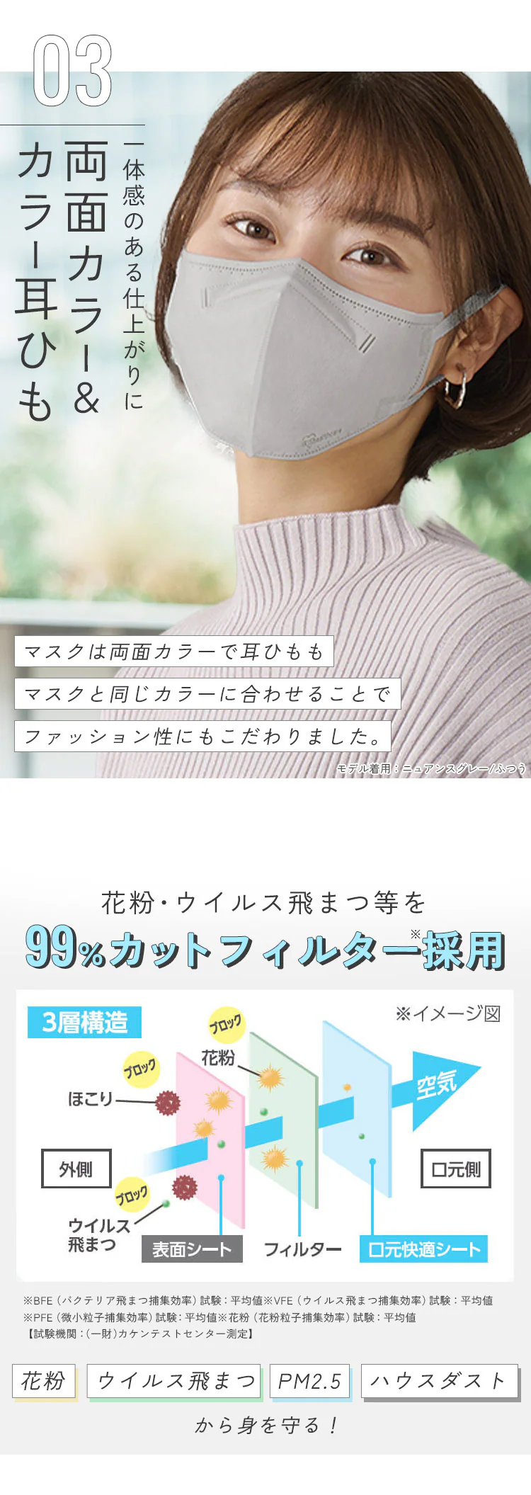 【32枚】 DAILY FIT MASK カラーマスク ふつうサイズ ピンクベージュ8