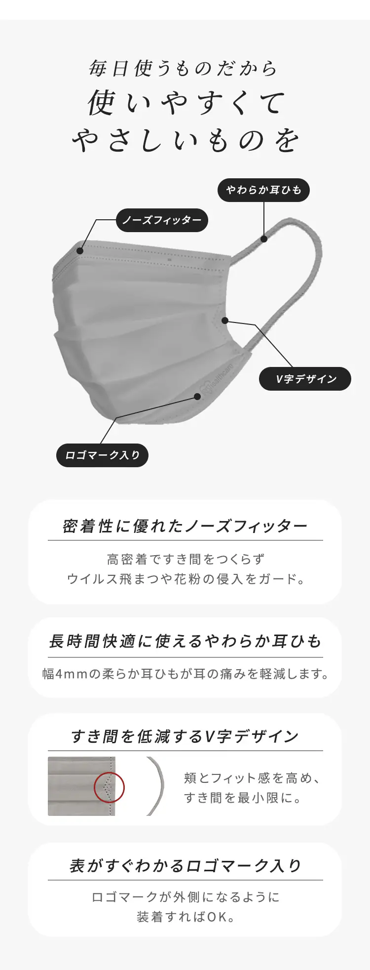 ≪11%OFF≫【30枚】 日本製 DAILY FIT MASK カラーマスク ふつうサイズ モカブラウン3