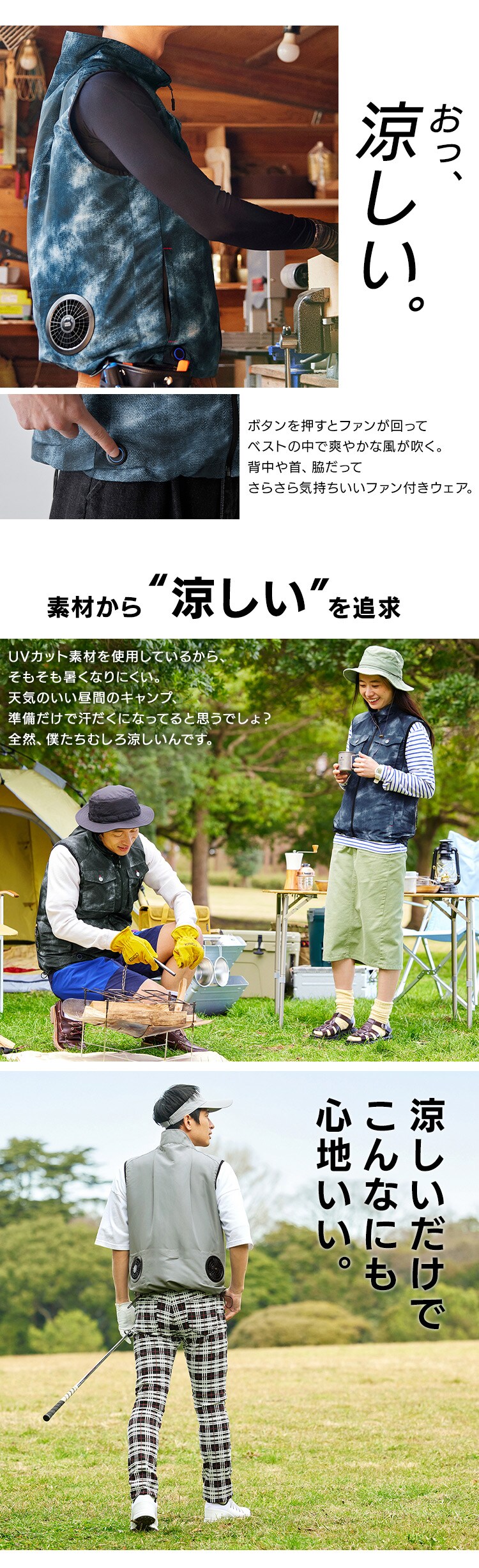 クールウェア ベストセット FC23301-NVS ネイビー Sサイズ1