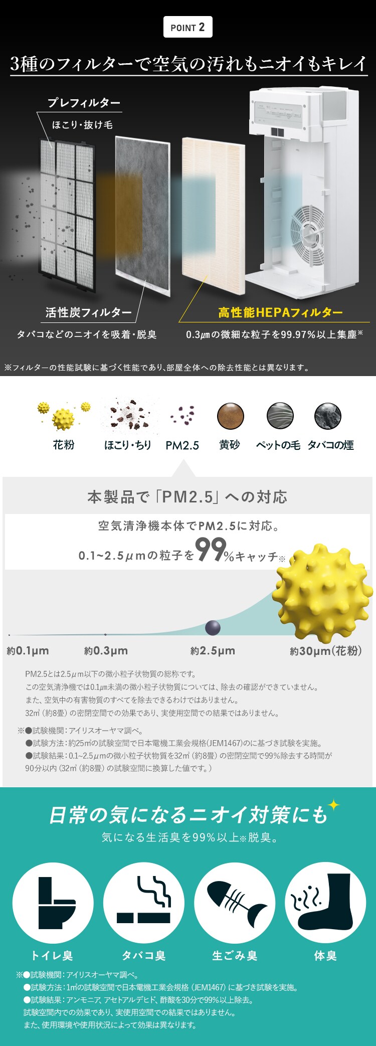 加湿空気清浄機 17畳 KAP-KH351-W ホワイト2