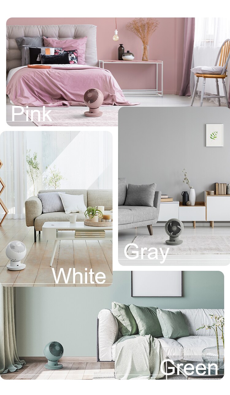 サーキュレーターアイ 20畳 DCモーター  静音 上下左右首振り KCF-SDS151T-P ピンク1