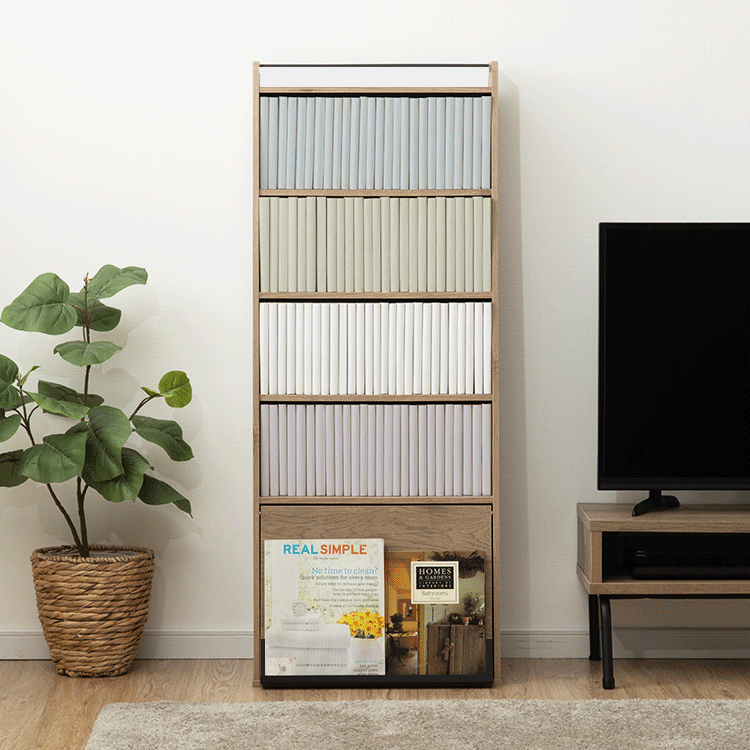 アイアンウッドマガジンラック IWMG-5R ブラック/アッシュブラウン4