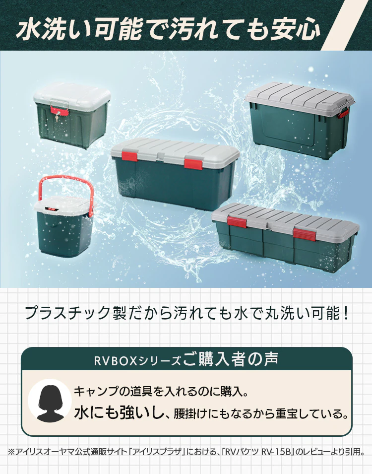 収納ボックス RVBOX 1150D 耐荷重30kg 仕切り板付き RV1150D チャコールグレー4