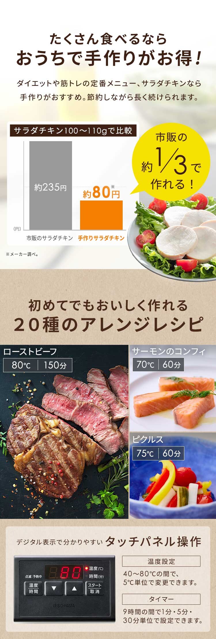 袋型低温調理器 PocketChef PLTC-M01-B4