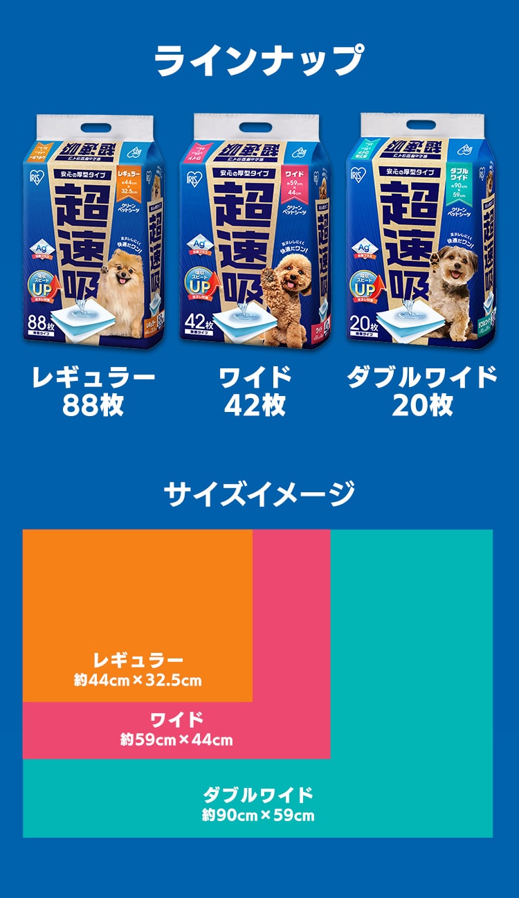 ★初回限定50%OFFクーポン★【88枚】 超速吸ペットシーツ レギュラー CSPS-88 犬 トイレ7