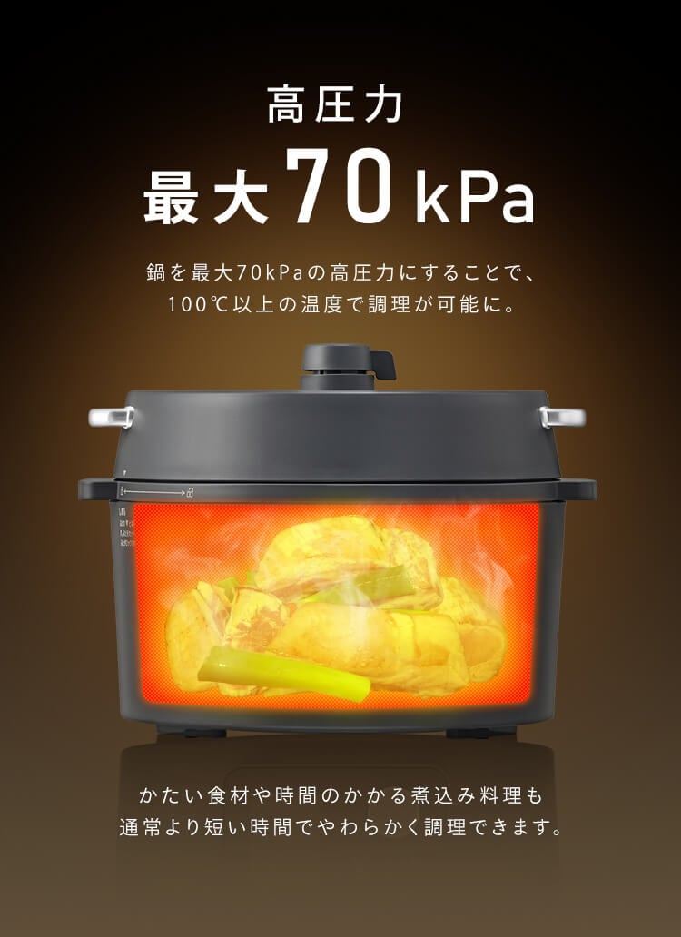 電気圧力鍋 3.0L 自動メニュー108種 PMPC-MB3 全2色7