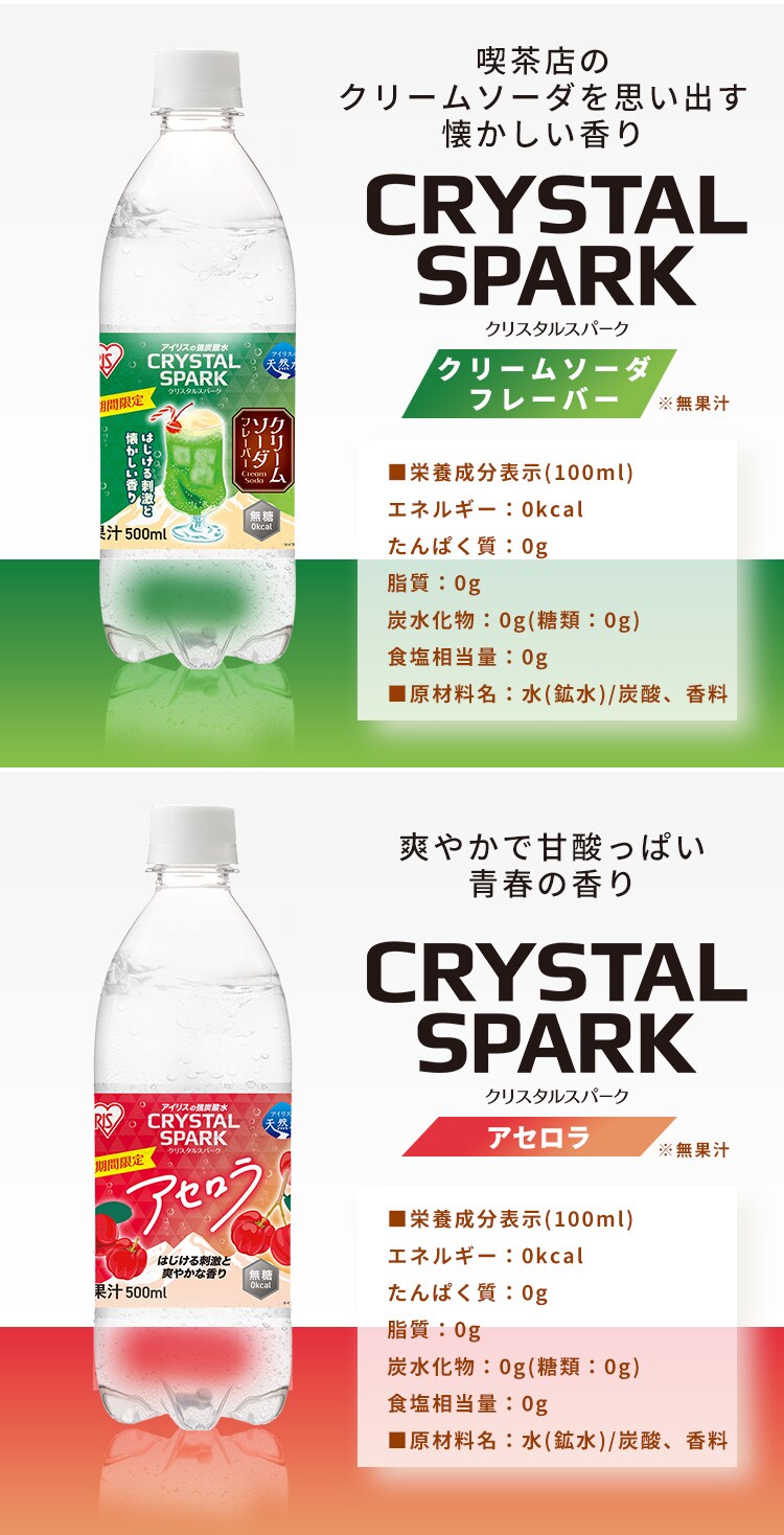 48本】CRYSTAL SPARK クリスタルスパーク プレーン 500ml 312012