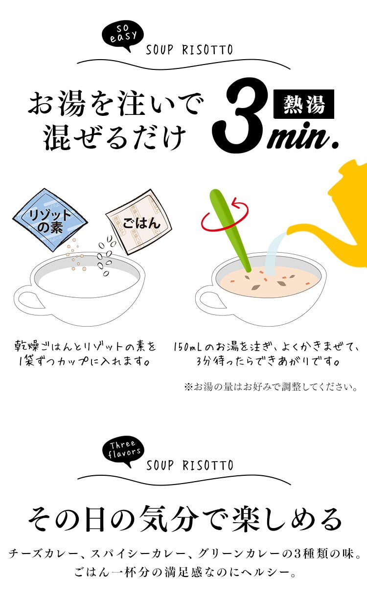 ３種のカレーリゾットバラエティアソートパック２１食入り1