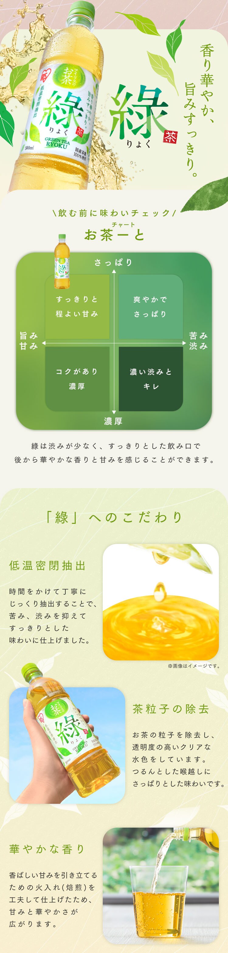 アイリスのお茶 ??緑茶 500ml&times;24本 国産茶葉100％使用2