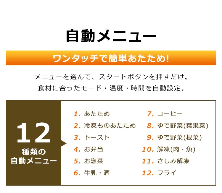 自動メニュー