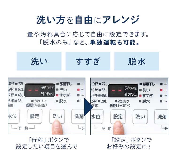 洗濯機 10kg 洗剤自動投入 ガチ落ち大水流洗浄 ガラストップ 二人暮らし ファミリー向け IAW-T100113