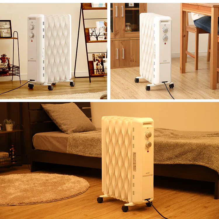 ウェーブ型オイルヒーター メカ式 ホワイト 1