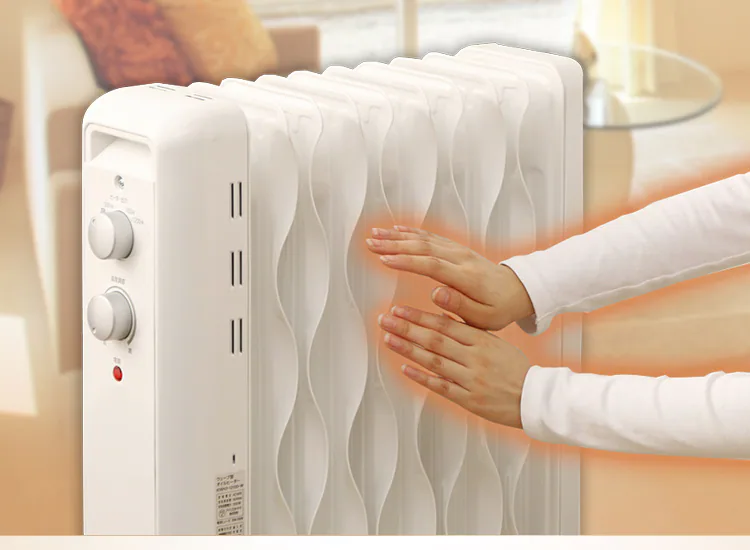 ウェーブ型オイルヒーター メカ式 ホワイト 18