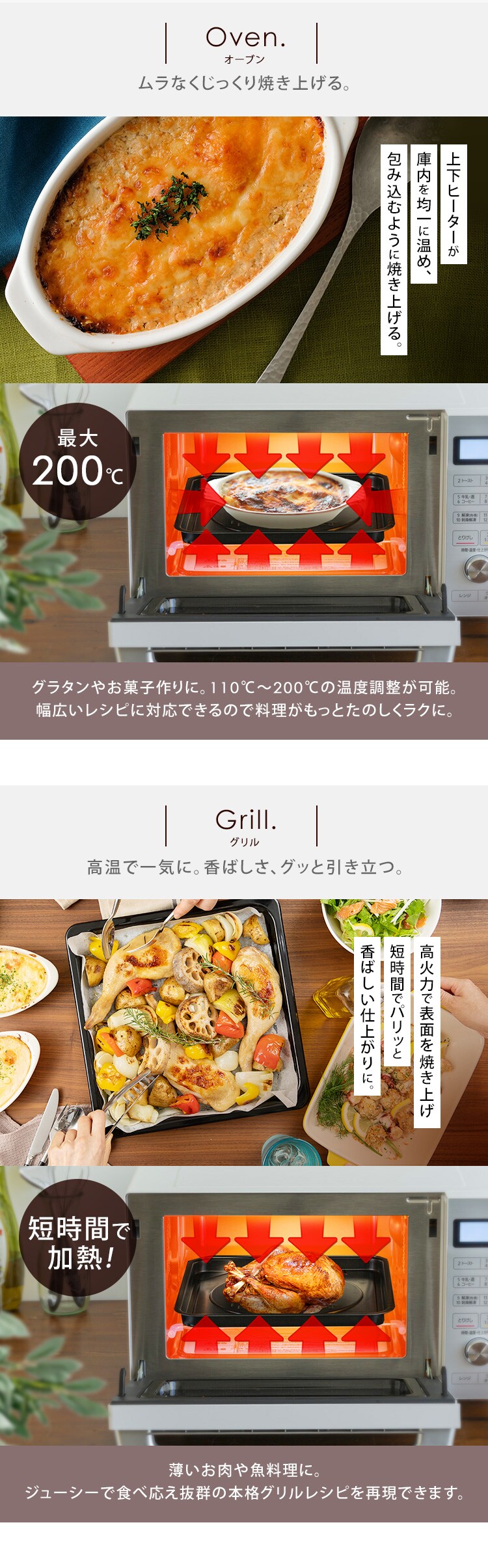スチームオーブンレンジ 18L カップ式 MO-F1806-W 自動メニュー11種類 1