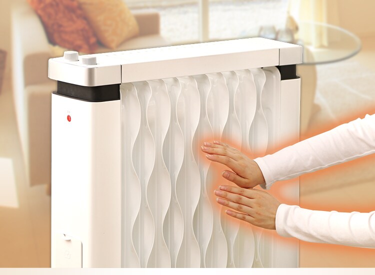 オイルヒーター 8畳 ウェーブフィン タオルハンガー付 KIWHH-1212D-W21