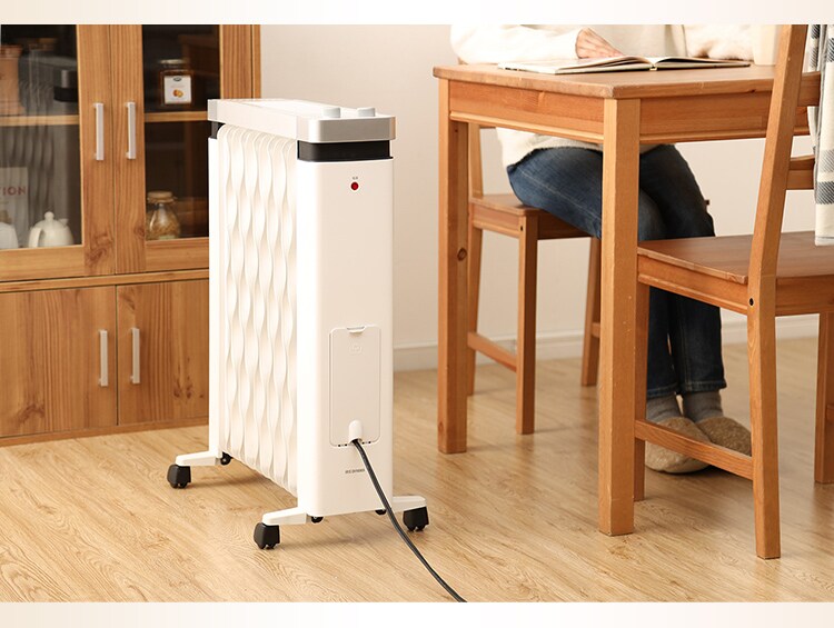 オイルヒーター 8畳 ウェーブフィン タオルハンガー付 KIWHH-1212D-W25