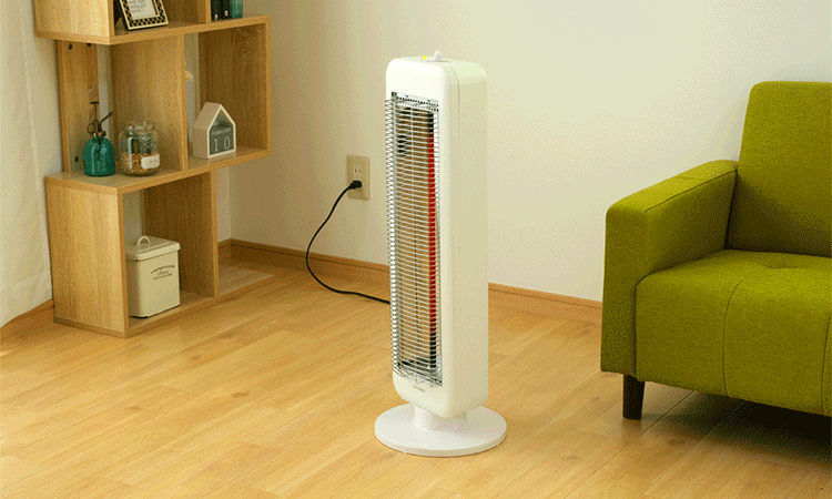 電気ストーブ 遠赤外線 首振り 2段階調節 IESB-S800 ホワイト9