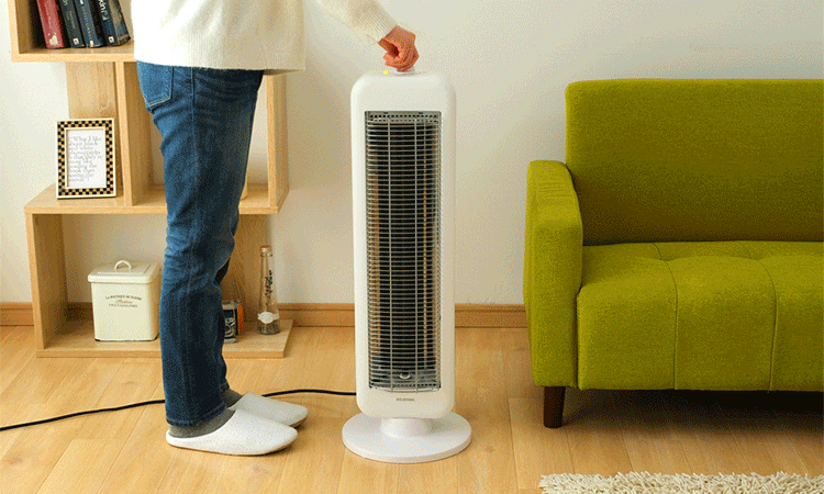 電気ストーブ 遠赤外線 首振り 2段階調節 IESB-S800 ホワイト12