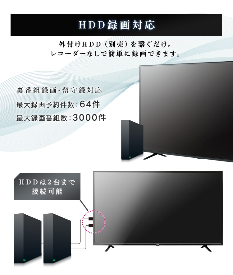 テレビ 65V型 4K対応 Fiona 65UB10PB【代引き不可】12