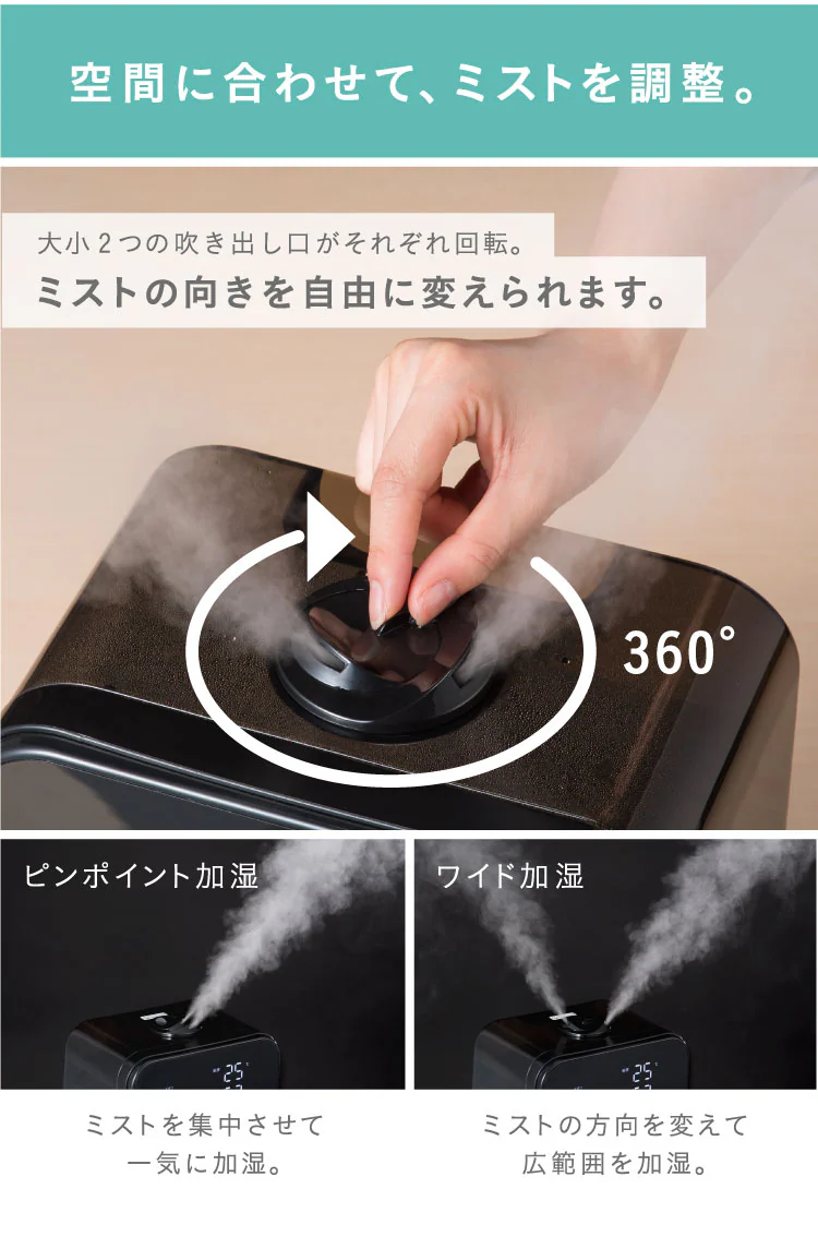 ハイブリッド式 加湿器 KHDK-35-W ホワイト19