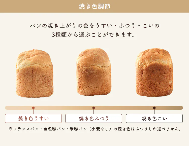 焼き色調節