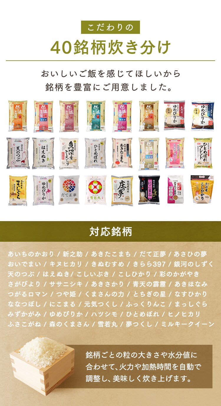 40銘柄炊き分け