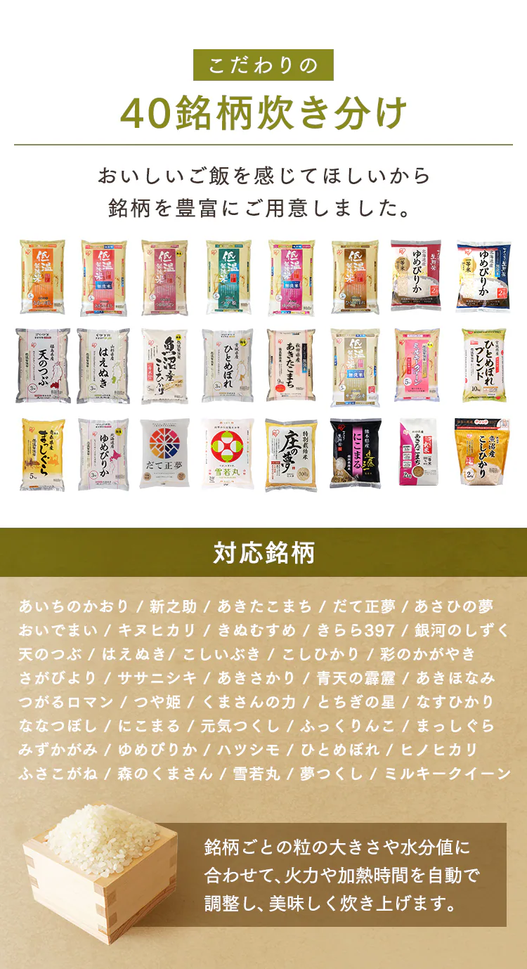 40銘柄炊き分け