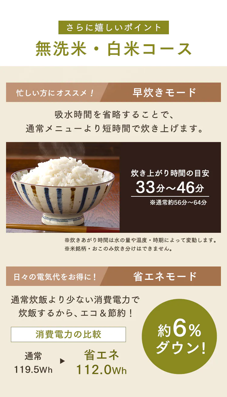 無洗米・白米コース